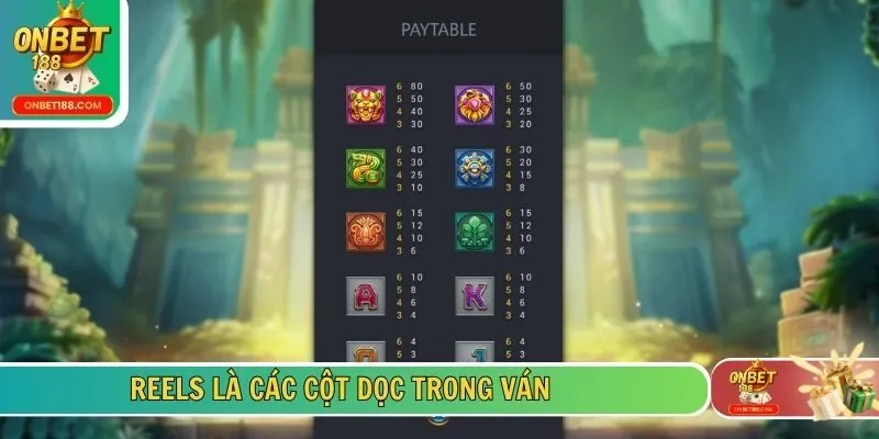 Reels là các cột dọc trong ván